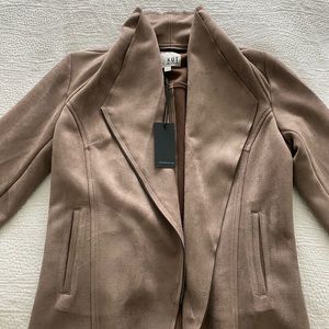 KUT from the Kloth Carina Faux Suede Drape Moto Jacket